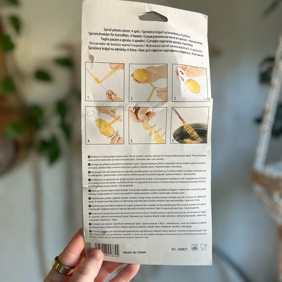 Stainless Steel Spiral Potato Cutter Manual Spiralizer Potato Twister Fry Cutter - Picture 9 of 10